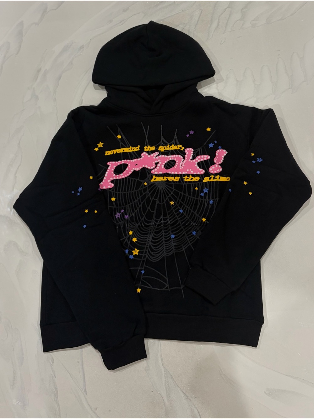 Black/Pink Spider Worldwide Punk Hoodie